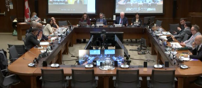 Parliament's Ethics and Privacy committee during hearings on foreign interference and social media